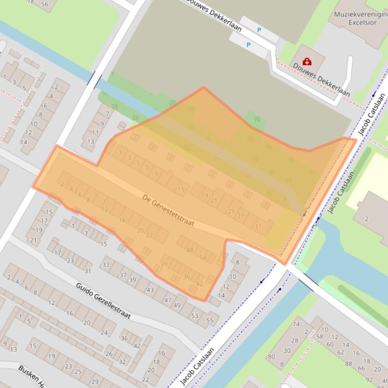 Kaart van postcodegebied 3351CK.