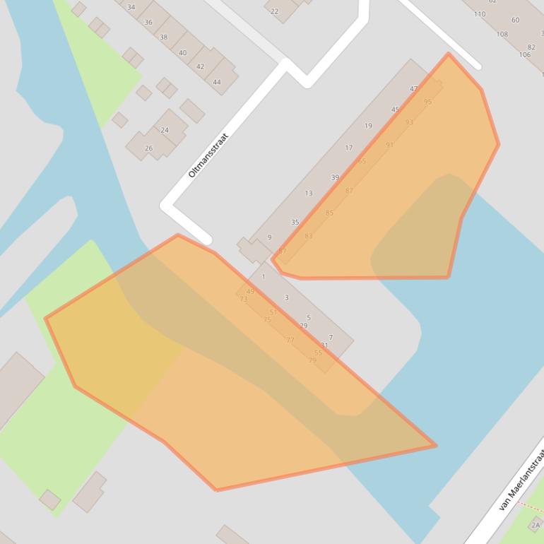Kaart van postcodegebied 3351EG.