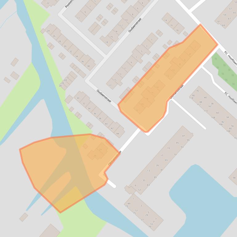 Kaart van postcodegebied 3351EH.