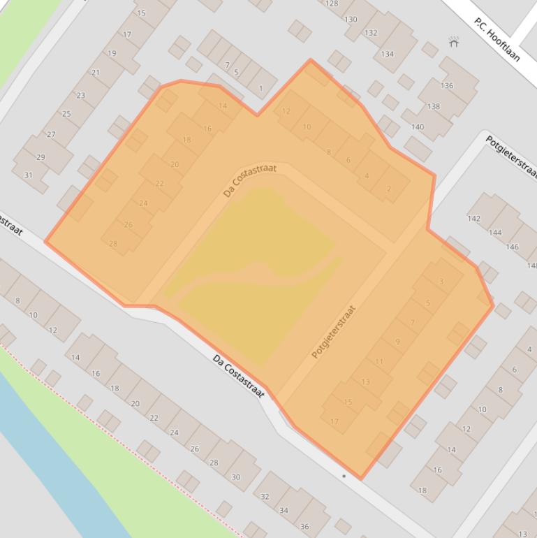 Kaart van postcodegebied 3351ET.