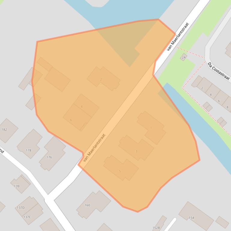 Kaart van postcodegebied 3351EX.