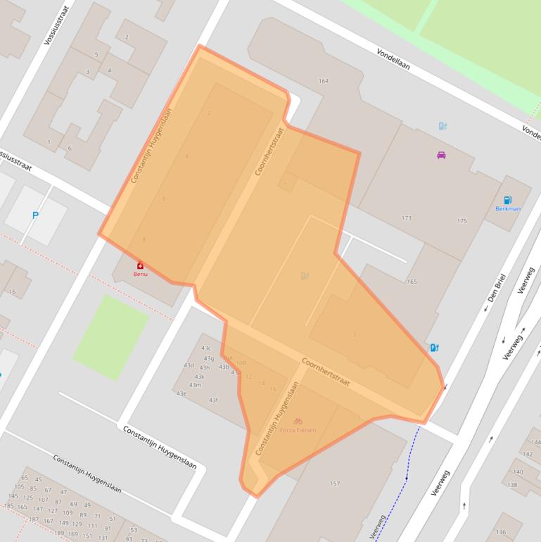 Kaart van postcodegebied 3351GE.