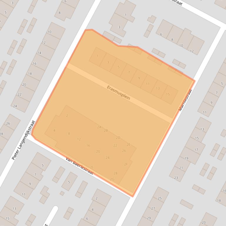 Kaart van postcodegebied 3351GG.