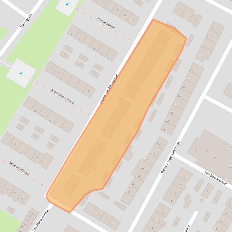 Kaart van postcodegebied 3351GL.