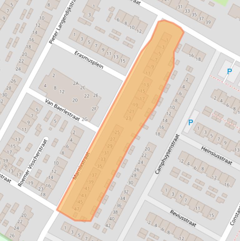 Kaart van postcodegebied 3351GM.