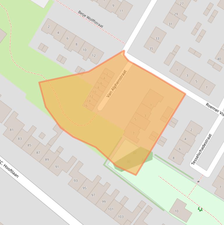 Kaart van postcodegebied 3351GV.