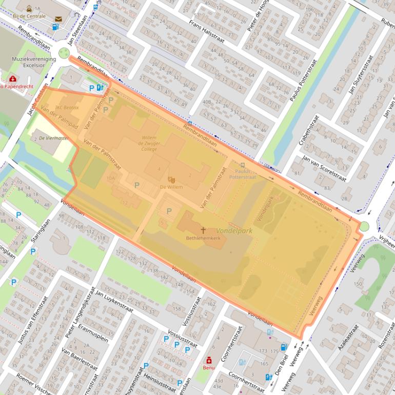 Kaart van postcodegebied 3351HA.
