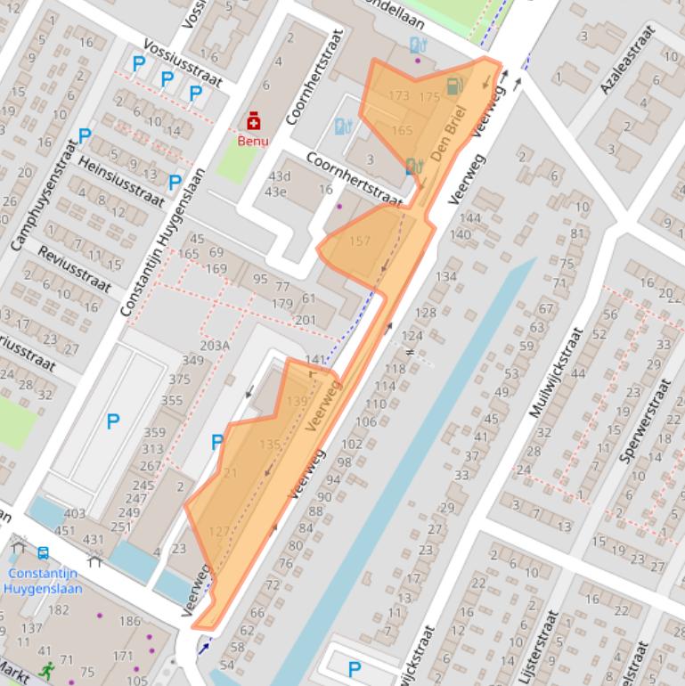 Kaart van postcodegebied 3351HC.