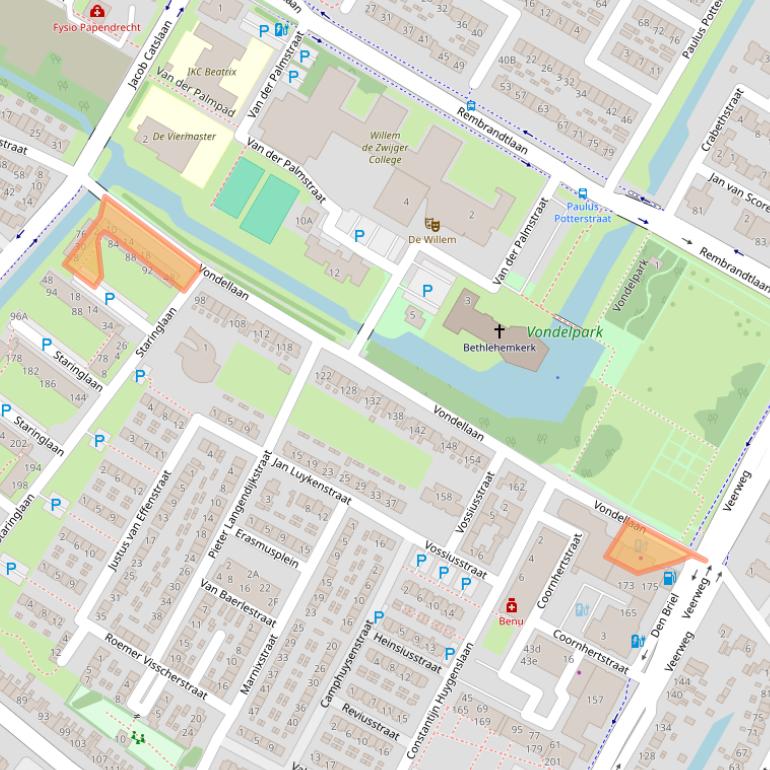 Kaart van postcodegebied 3351HD.