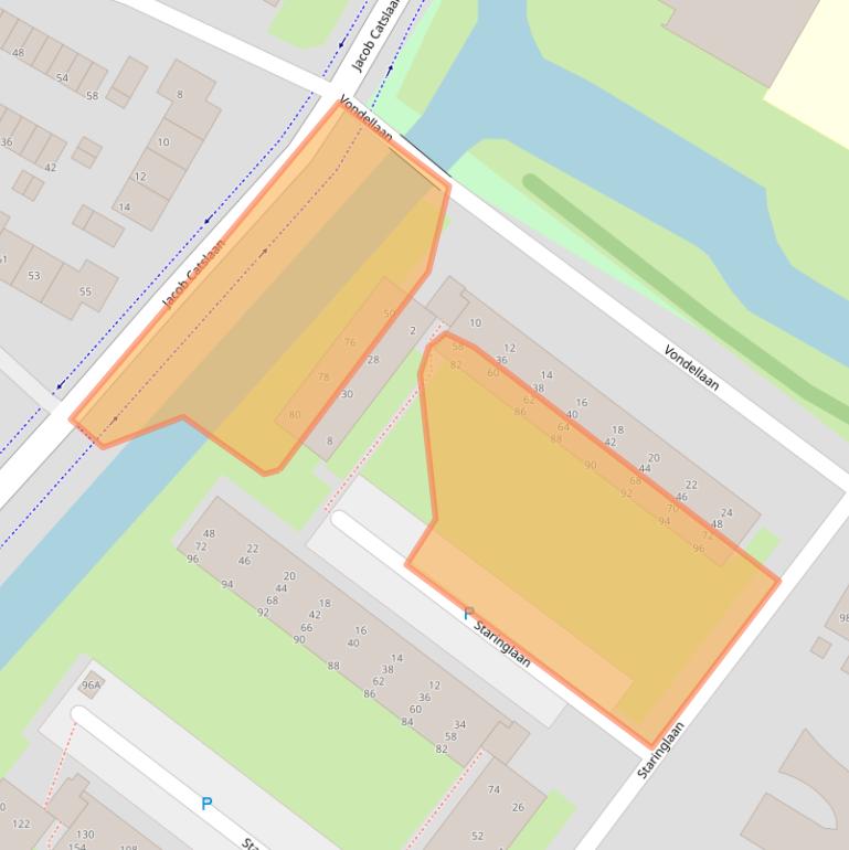 Kaart van postcodegebied 3351HE.