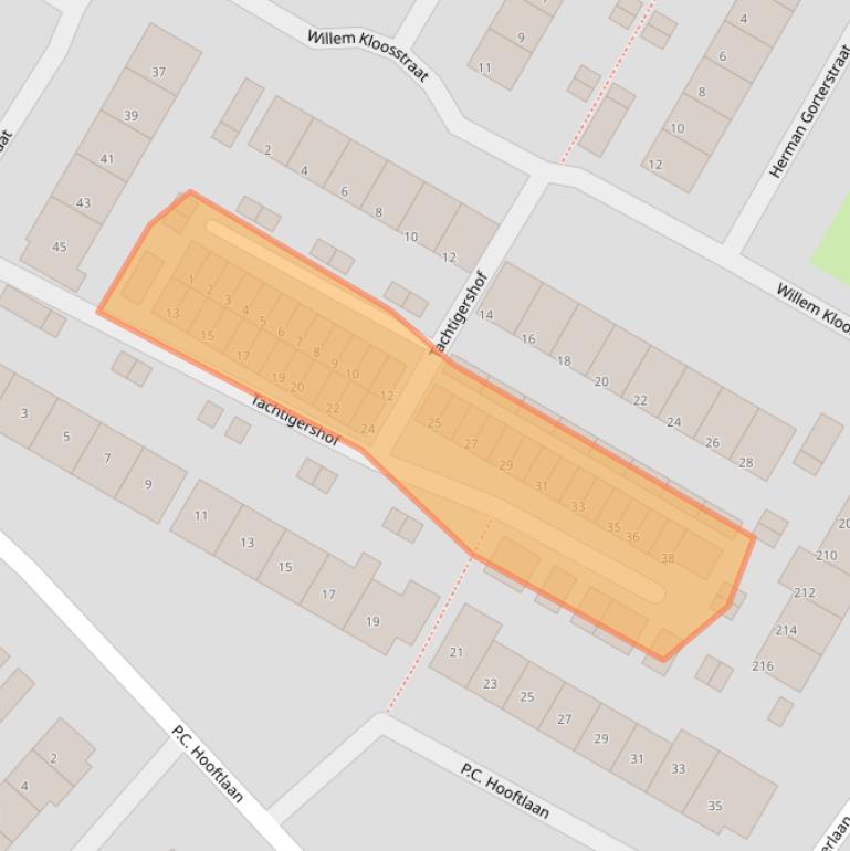 Kaart van postcodegebied 3351HL.