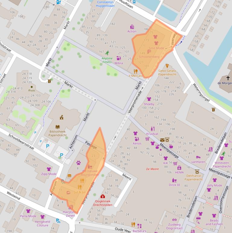 Kaart van postcodegebied 3351HM.
