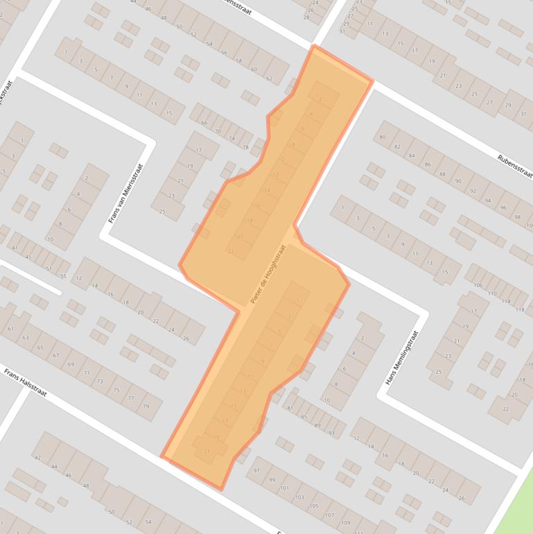 Kaart van postcodegebied 3351JR.