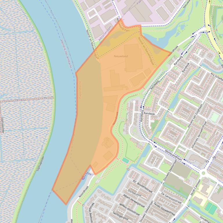 Kaart van postcodegebied 3351LD.