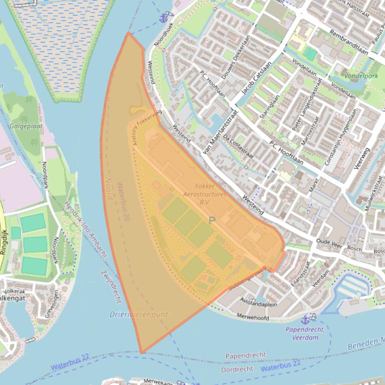 Kaart van postcodegebied 3351NL.