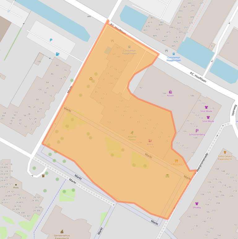 Kaart van postcodegebied 3351PA.