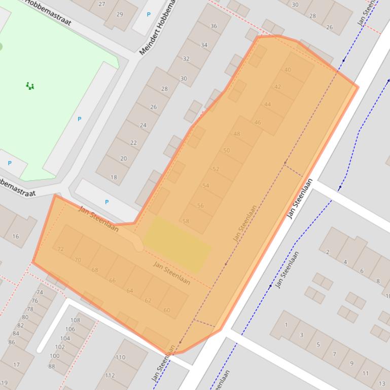 Kaart van postcodegebied 3351RC.