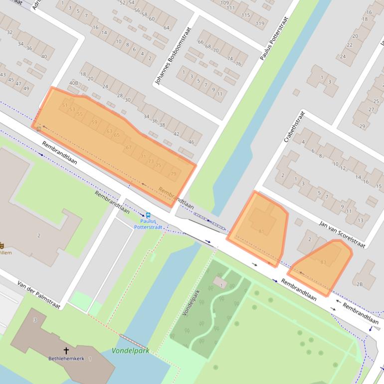 Kaart van postcodegebied 3351RG.