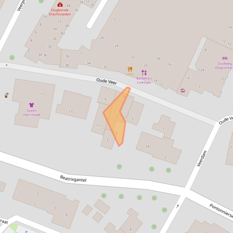 Kaart van postcodegebied 3351RT.