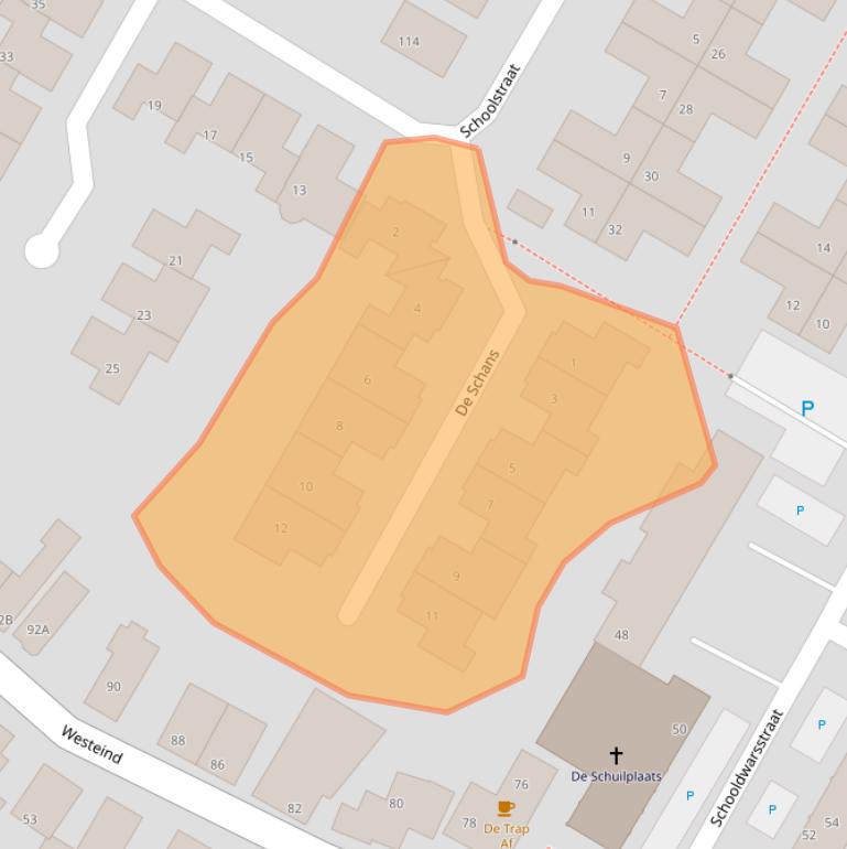 Kaart van postcodegebied 3351RV.