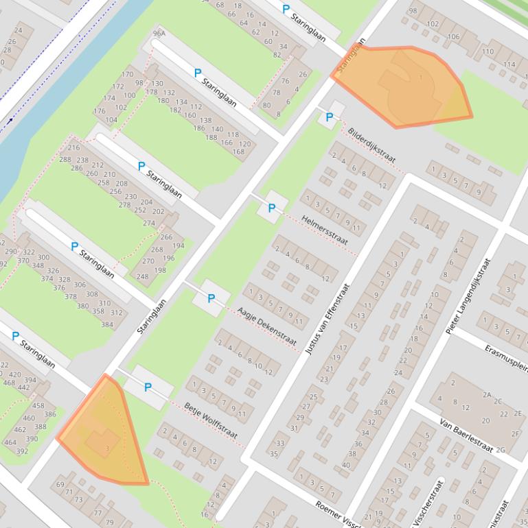 Kaart van postcodegebied 3351TA.