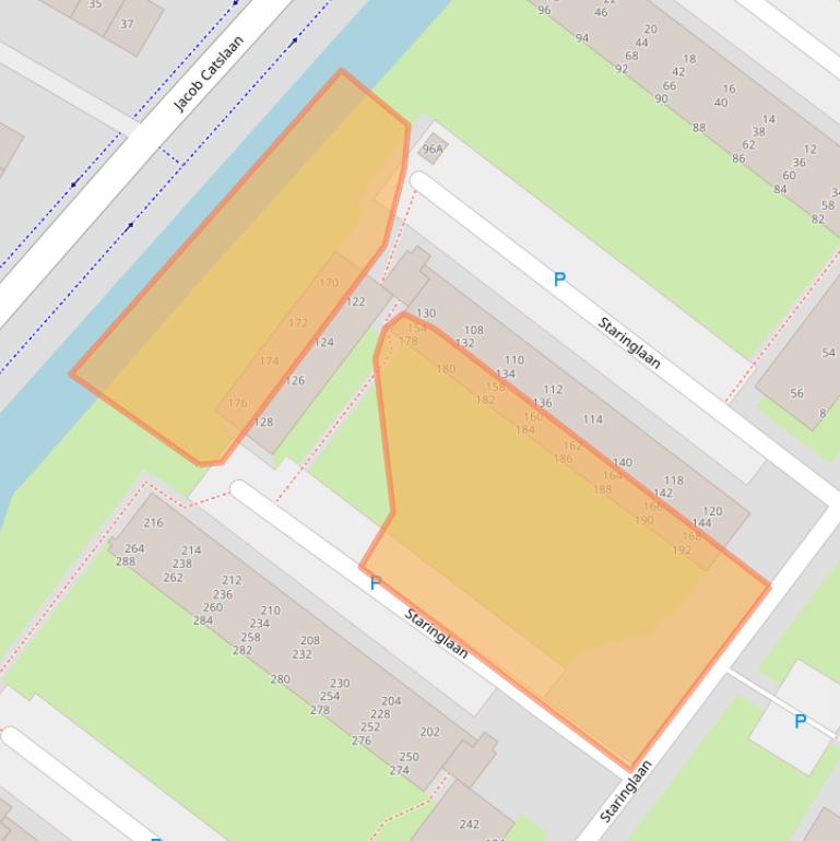 Kaart van postcodegebied 3351TE.