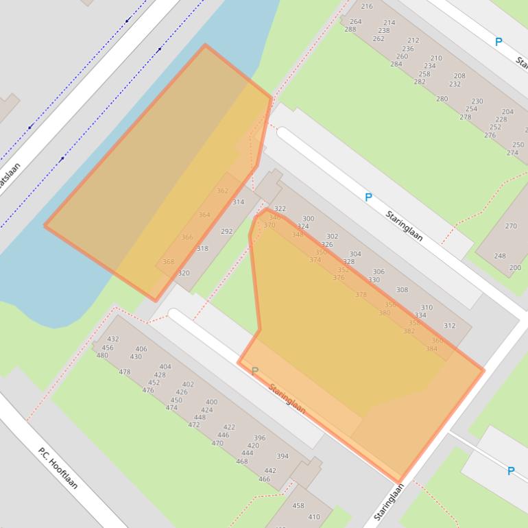 Kaart van postcodegebied 3351TK.