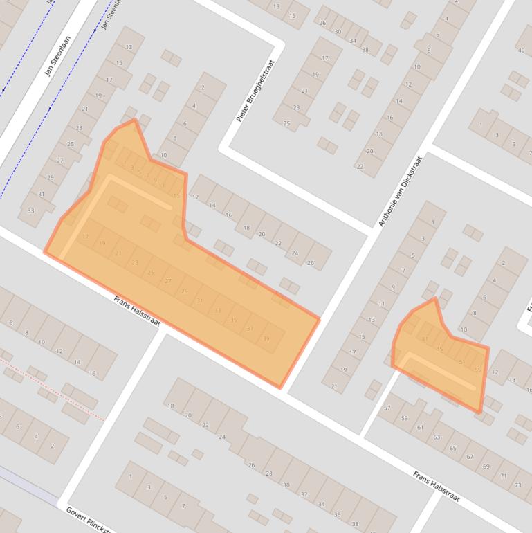 Kaart van postcodegebied 3351VC.