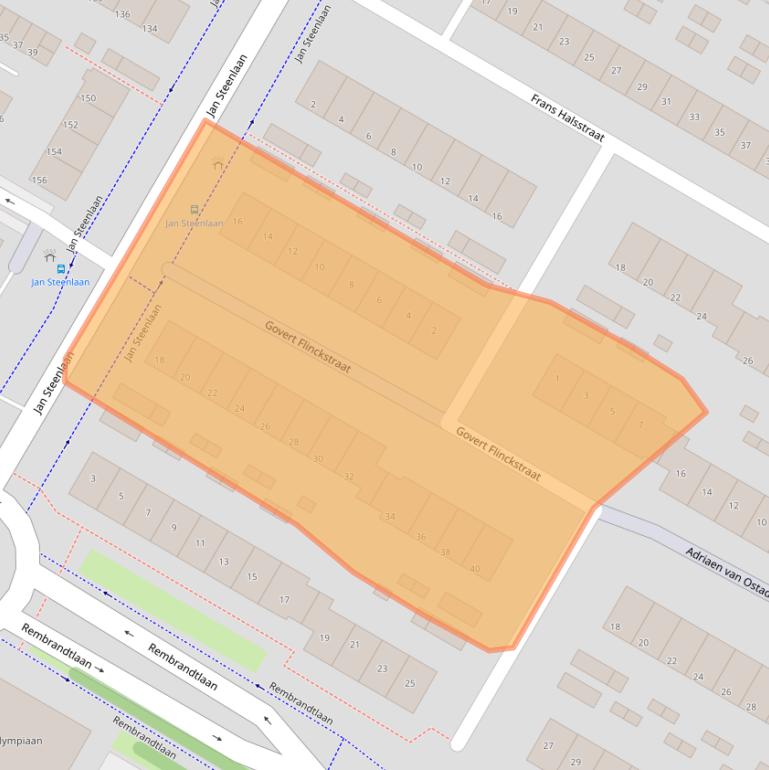 Kaart van postcodegebied 3351VH.