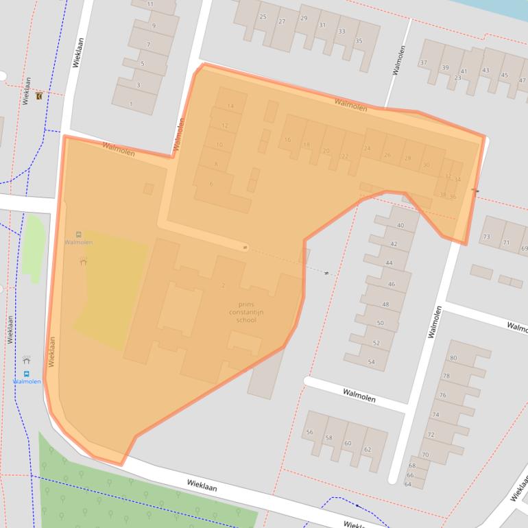 Kaart van postcodegebied 3352AN.