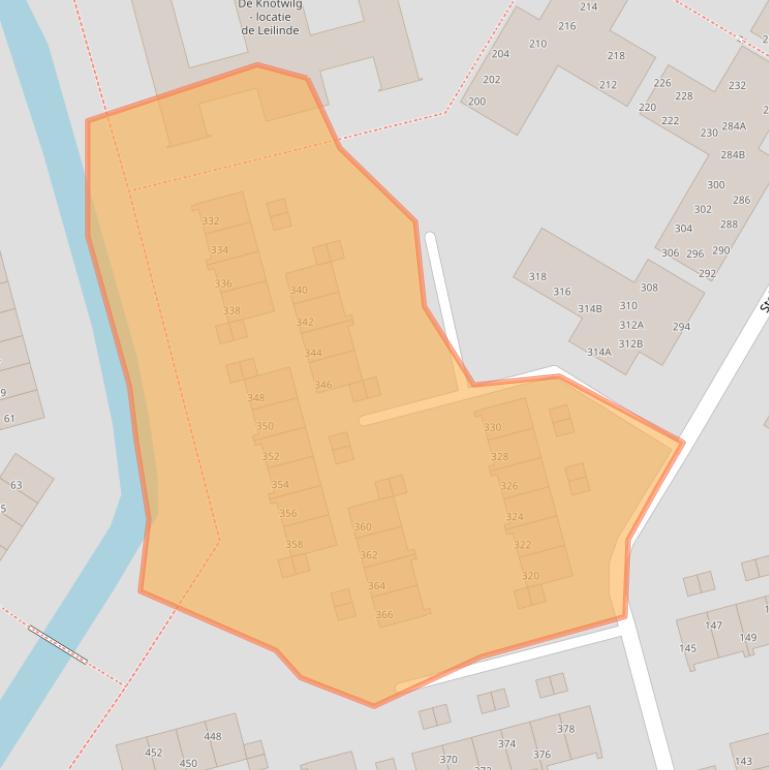 Kaart van postcodegebied 3352BS.