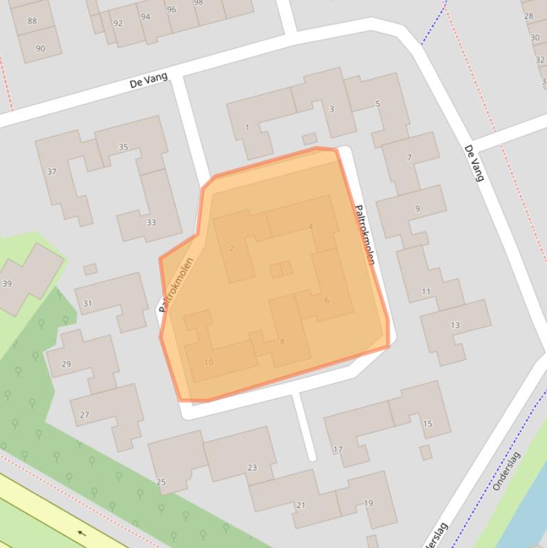 Kaart van postcodegebied 3352XG.