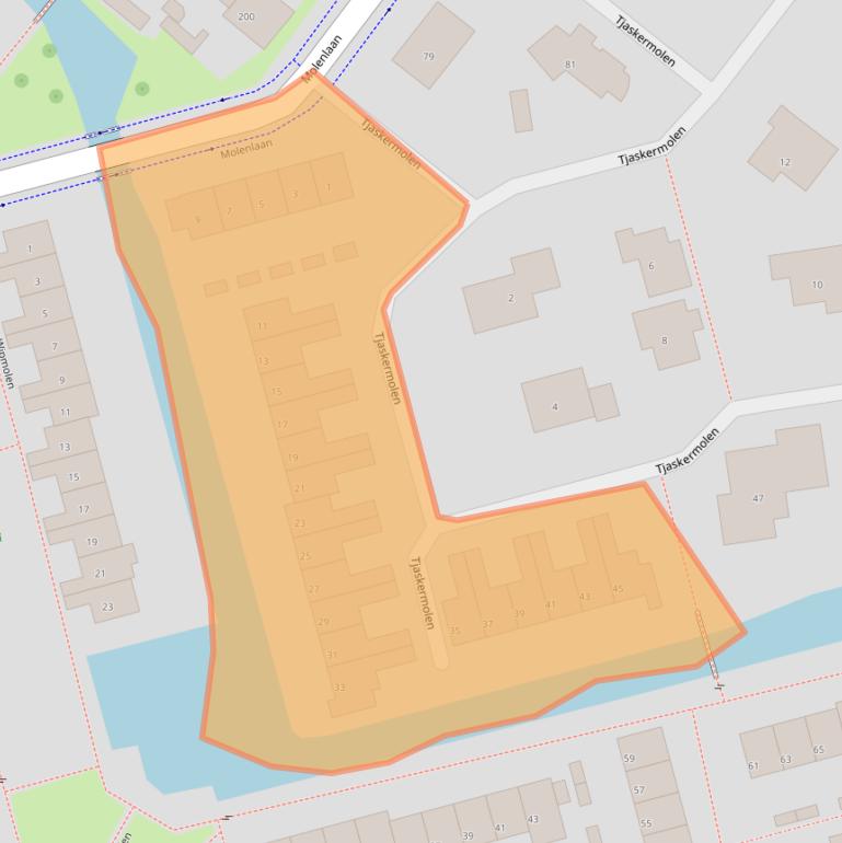 Kaart van postcodegebied 3352XH.