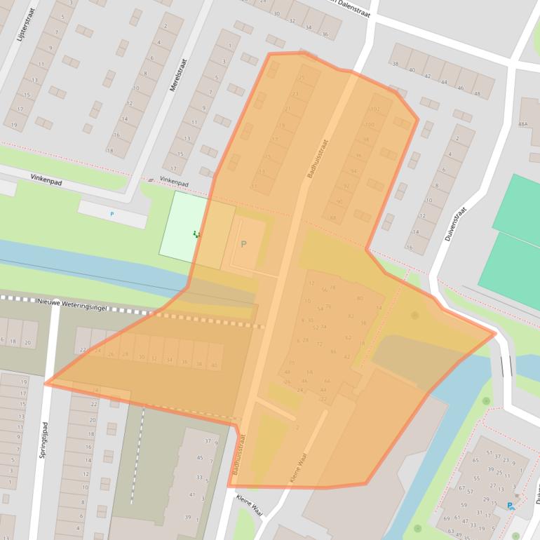 Kaart van postcodegebied 3353AD.