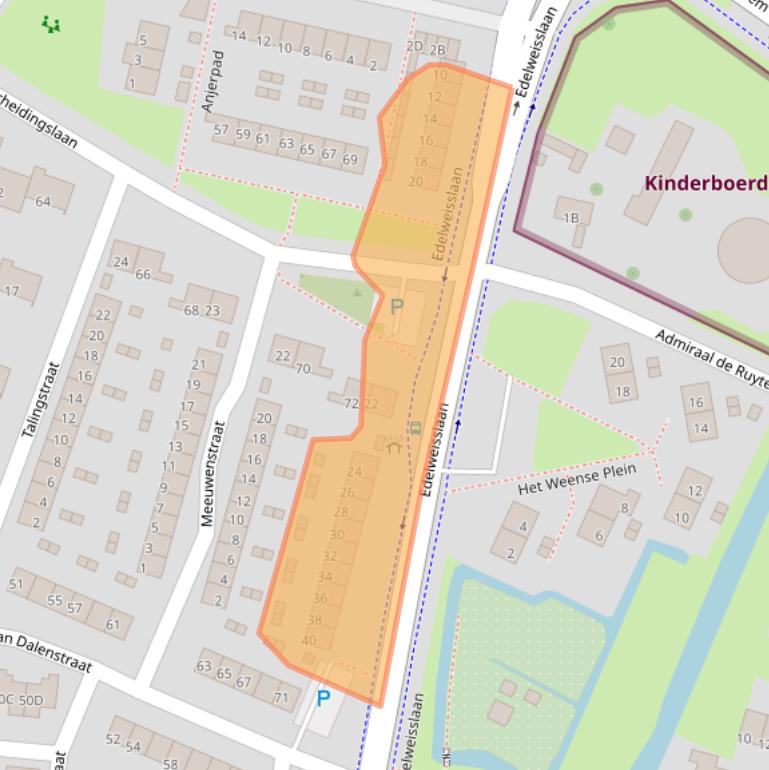 Kaart van postcodegebied 3353AH.