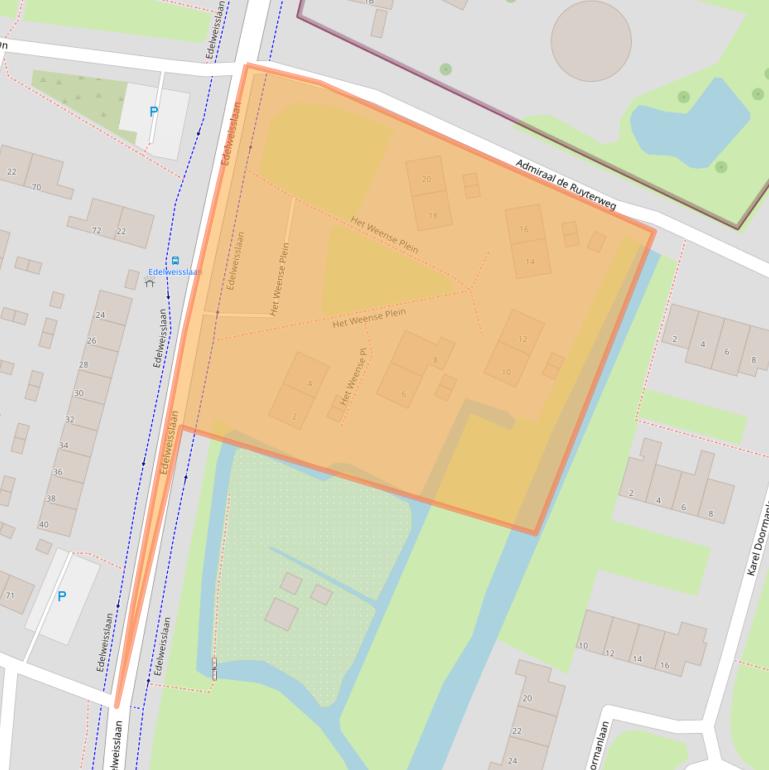 Kaart van postcodegebied 3353AS.