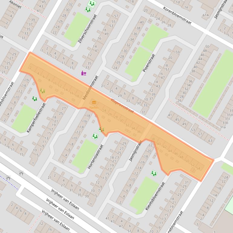 Kaart van postcodegebied 3353CM.