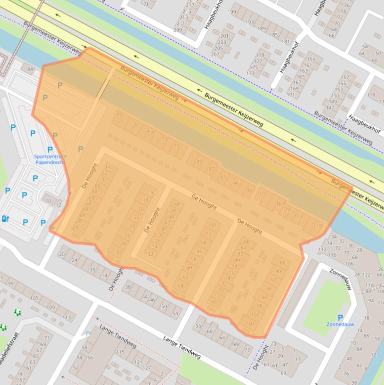 Kaart van postcodegebied 3353CP.