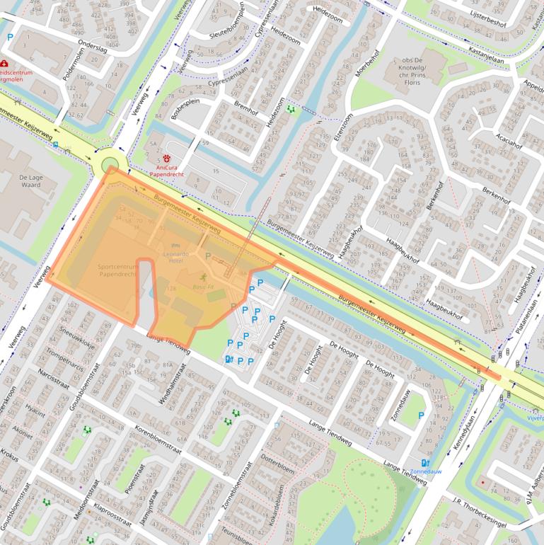Kaart van postcodegebied 3353CV.
