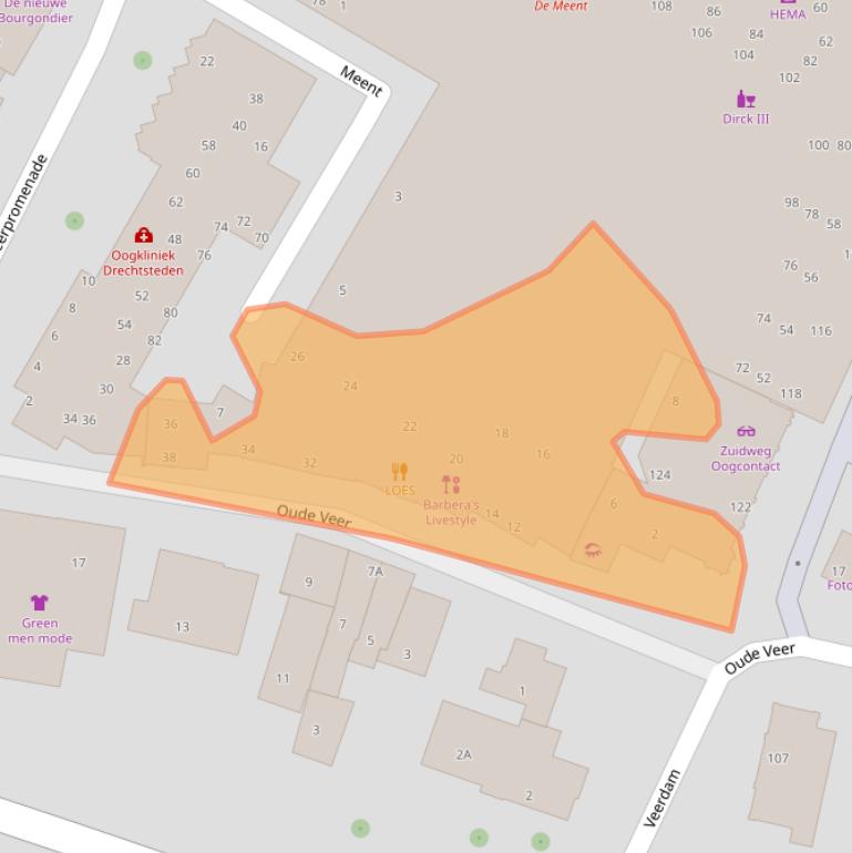 Kaart van postcodegebied 3353GS.