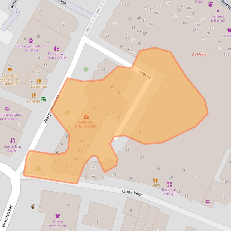 Kaart van postcodegebied 3353HA.