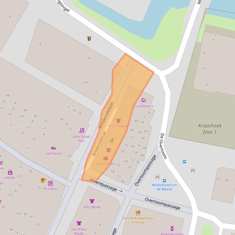 Kaart van postcodegebied 3353HD.