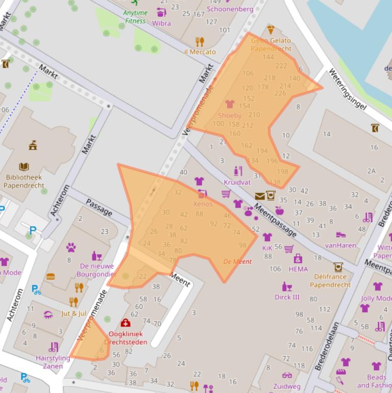 Kaart van postcodegebied 3353HG.