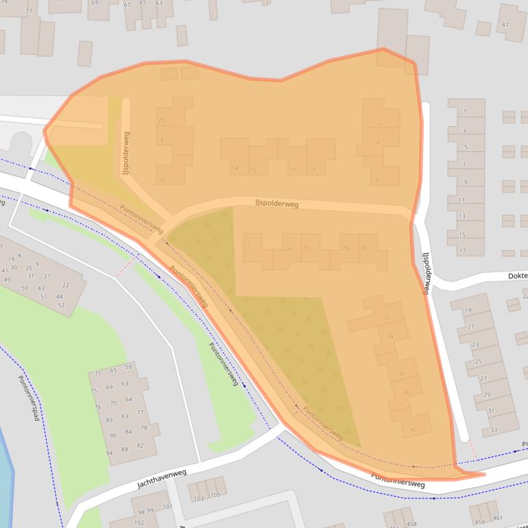 Kaart van postcodegebied 3353SN.