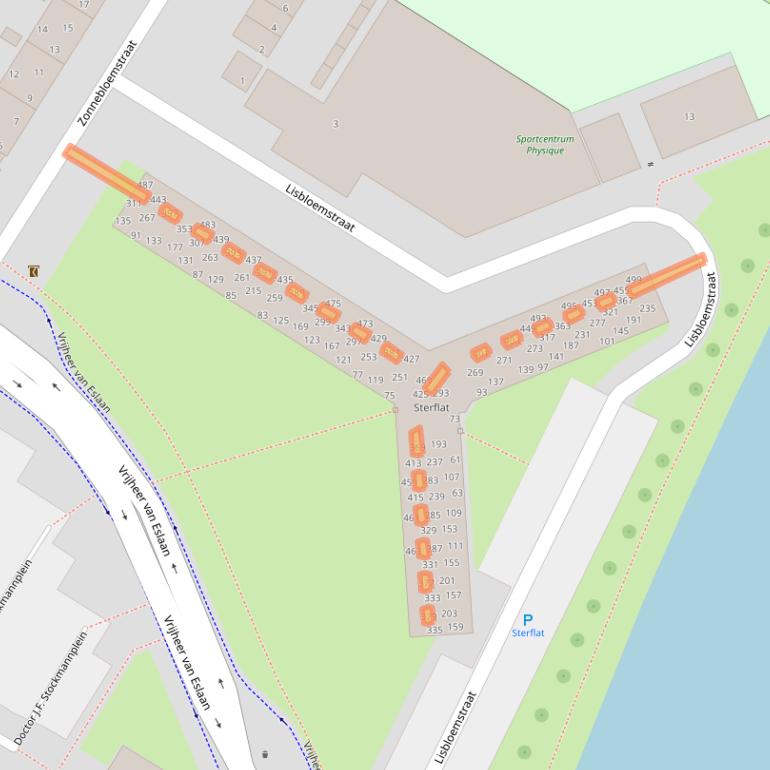 Kaart van postcodegebied 3353TK.