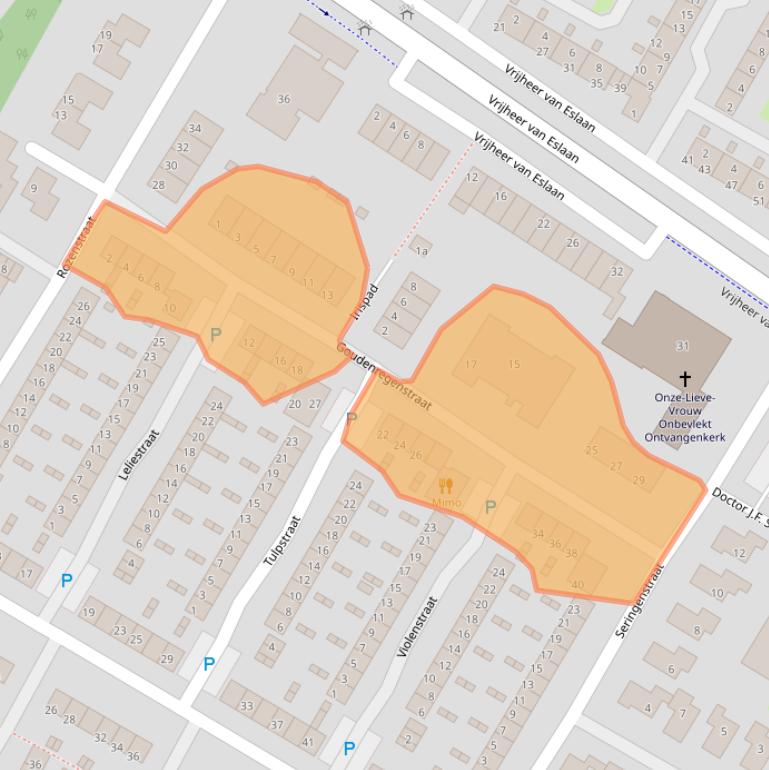 Kaart van postcodegebied 3353VA.