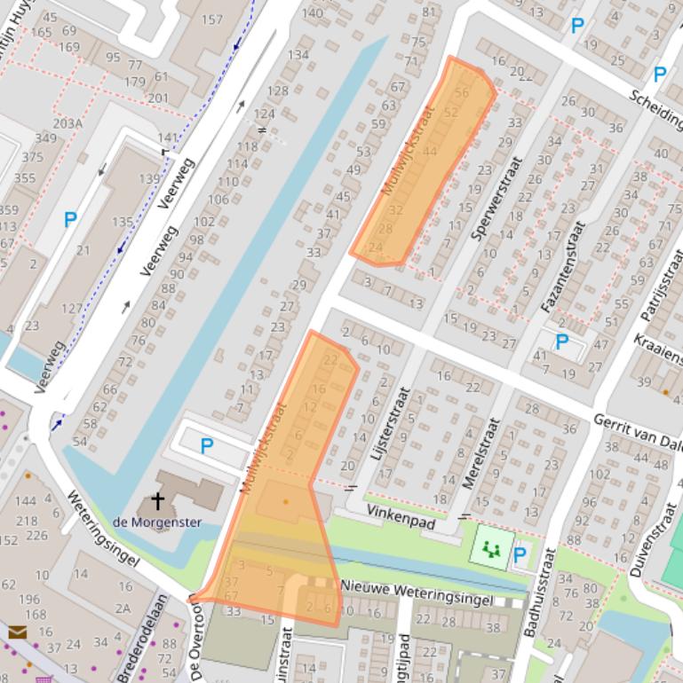 Kaart van postcodegebied 3353VG.