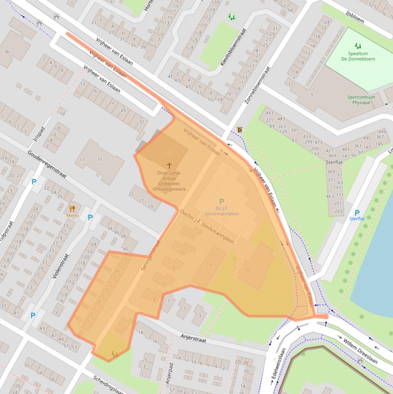 Kaart van postcodegebied 3353VJ.