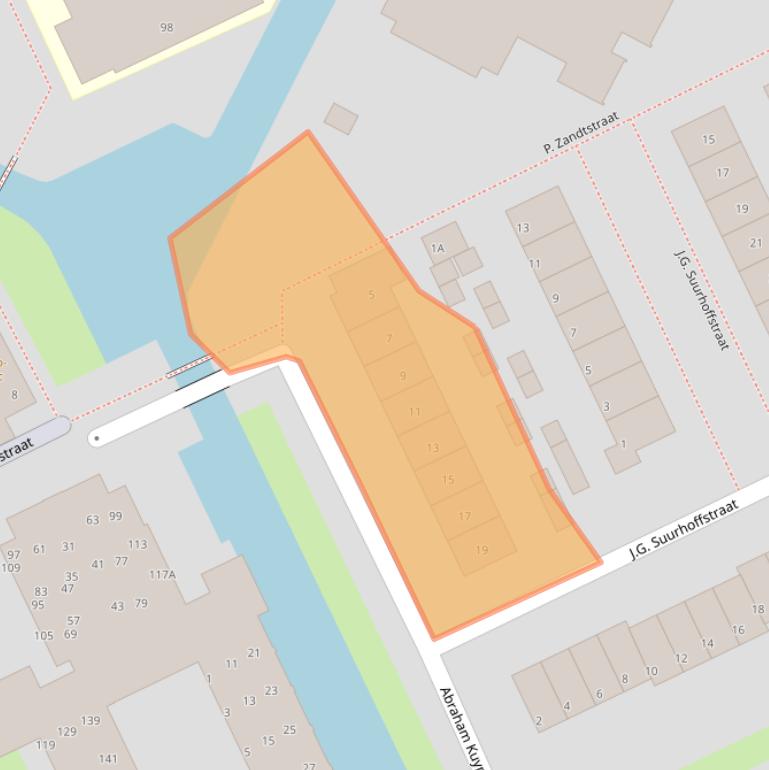 Kaart van postcodegebied 3354AB.