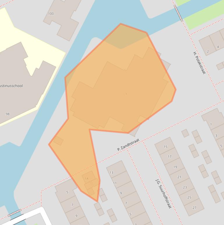 Kaart van postcodegebied 3354AT.